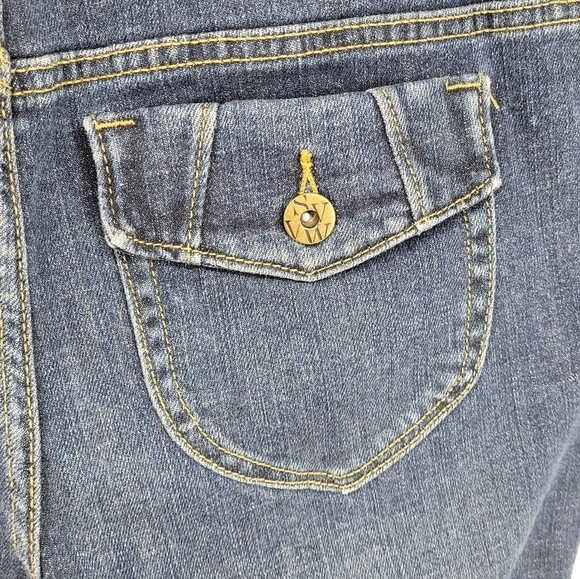 Simply Vera Vera Wang Women's Mid-Rise Straight Leg Blue Denim Jeans Size 8 - Picture 11 of 12